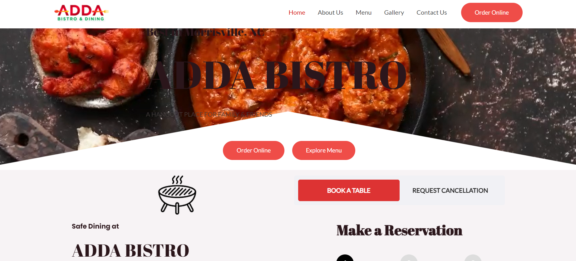 restaurant website